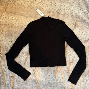 Garage Black Long Sleeve mock neck top